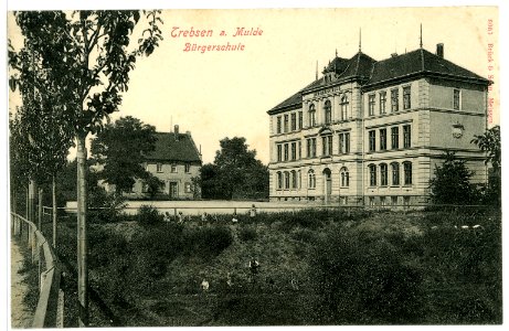 08063-Trebsen-1906-Bürgerschule-Brück & Sohn Kunstverlag