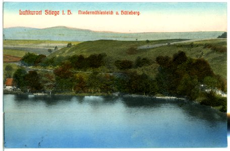 09412-Stiege-1908-Niedermühlenteich und Hütteberg-Brück & Sohn Kunstverlag