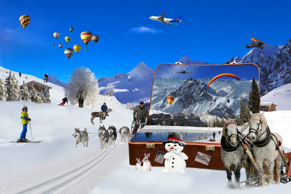Winter cold mountain