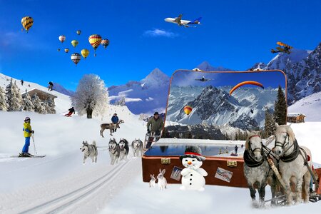 Winter cold mountain