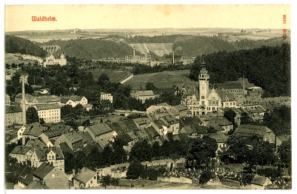 08681-Waldheim-1907-Blick auf Waldheim-Brück & Sohn Kunstverlag