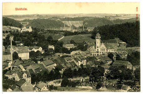 08681-Waldheim-1907-Blick auf Waldheim-Brück & Sohn Kunstverlag