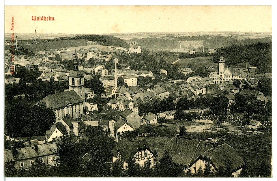 08678-Waldheim-1907-Blick auf Waldheim-Brück & Sohn Kunstverlag