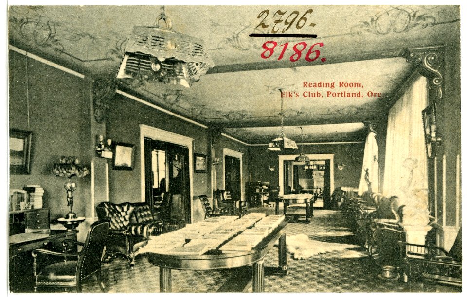08186-Portland, Ore.-1906-Reading Room, Elks Club-Brück & Sohn Kunstverlag