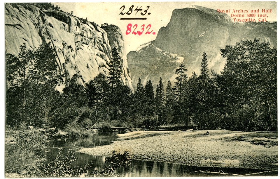 08232-Yosemite-1906-Royal Arches and Half Dome-Brück & Sohn Kunstverlag
