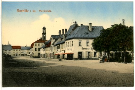 08082-Rochlitz-1906-Marktplatz-Brück & Sohn Kunstverlag