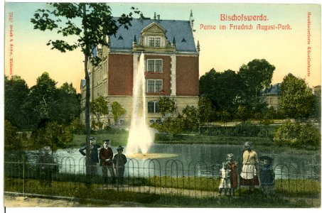 07942-Bischofswerda-1906-Im Friedrich-August-Park-Brück & Sohn Kunstverlag