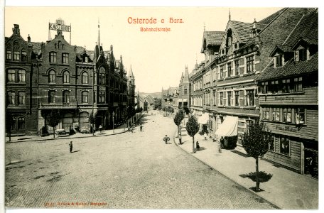 09258-Osterode-Harz-1907-Bahnhofstraße-Brück & Sohn Kunstverlag