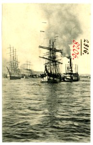 08206-Portland, Ore.-1906-Towing on the Willamette River-Brück & Sohn Kunstverlag