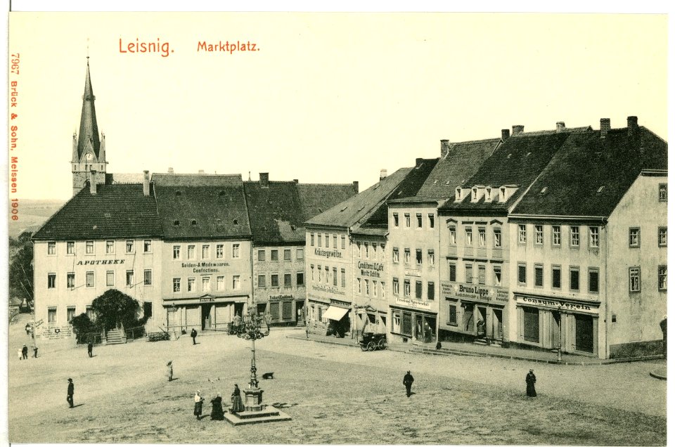 07967-Leisnig-1906-Marktplatz-Brück & Sohn Kunstverlag