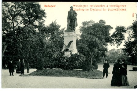 07987-Budapest-1906-Washington - Denkmal im Stadtwäldchen-Brück & Sohn Kunstverlag
