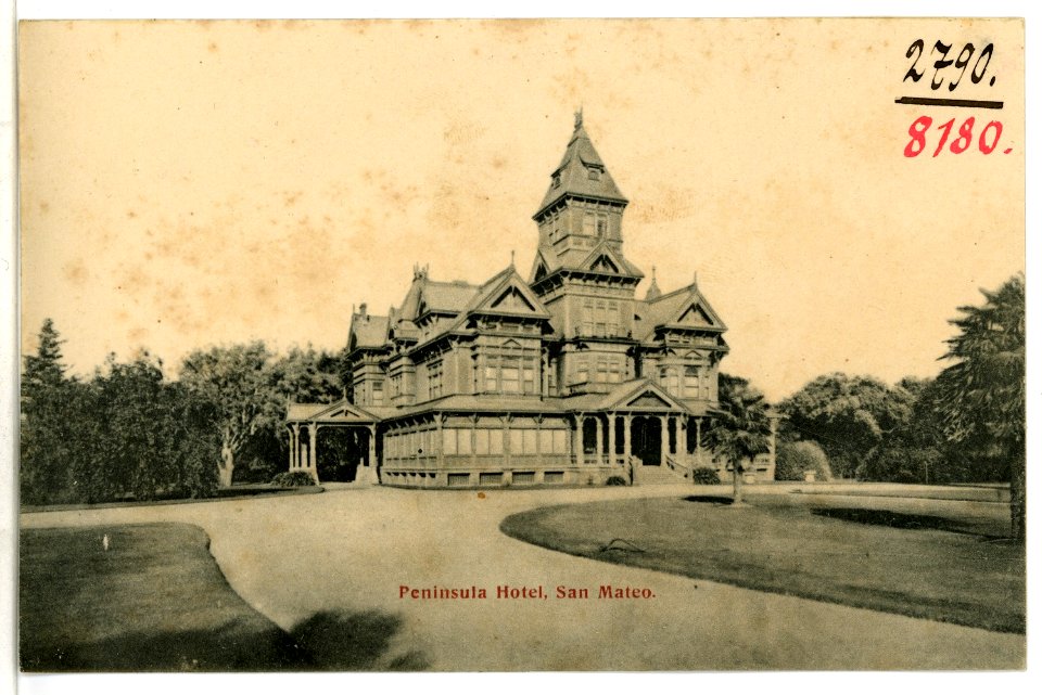 08180-San Mateo-1906-Peninsula Hotel-Brück & Sohn Kunstverlag