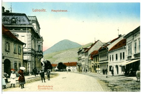 09230-Lobositz-1907-Hauptstraße-Brück & Sohn Kunstverlag