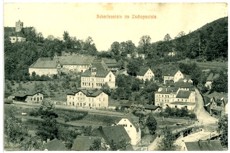 08566-Scharfenstein-1907-Stadt und Schloß-Brück & Sohn Kunstverlag