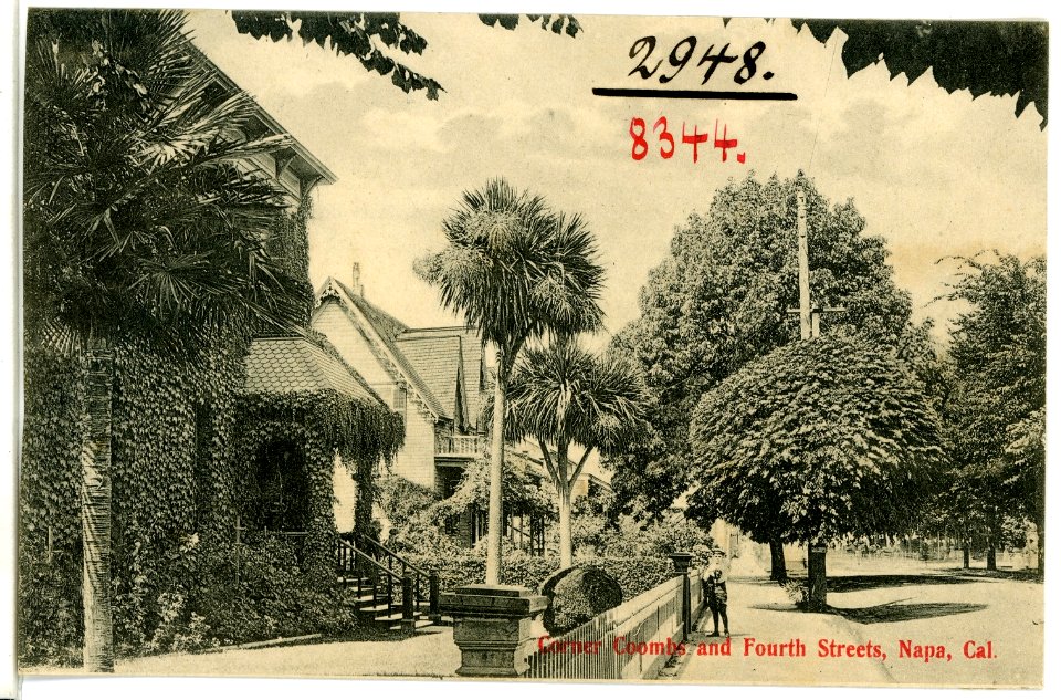 08344-Napa, Cal.-1906-Corner Coombs and Fourth Streets-Brück & Sohn Kunstverlag