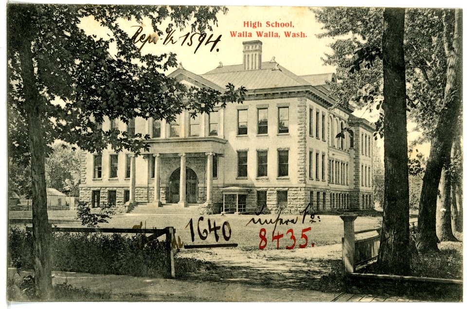 08435-Walla Walla-1906-High School, Walla Walla, Wash.-Brück & Sohn Kunstverlag