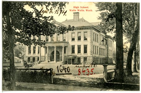 08435-Walla Walla-1906-High School, Walla Walla, Wash.-Brück & Sohn Kunstverlag