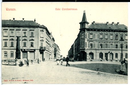 07957-Wurzen-1906-Ecke Carolastraße-Brück & Sohn Kunstverlag