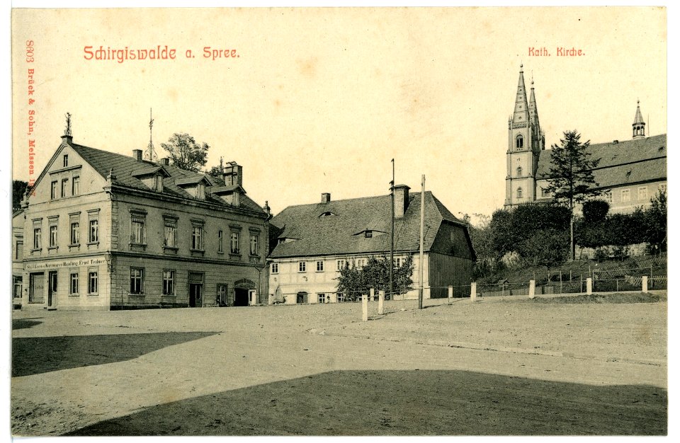 08603-Schirgiswalde-1907-Katholische Kirche-Brück & Sohn Kunstverlag