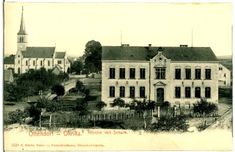 04228-Ottendorf-Okrilla-1903-Kirche und Schule-Brück & Sohn Kunstverlag