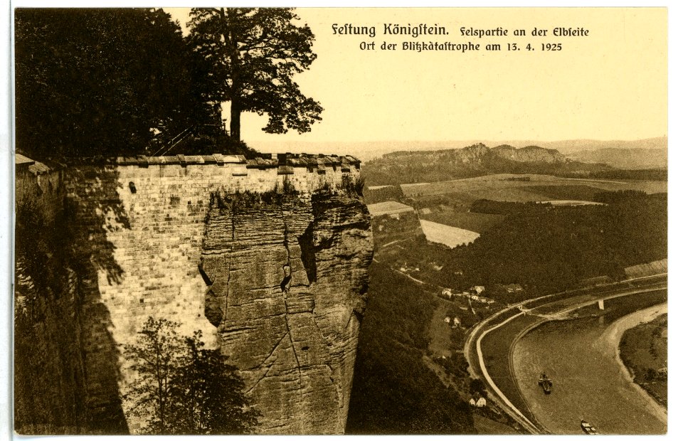 08529-Königstein-1907-Festung - Elbseite-Brück & Sohn Kunstverlag