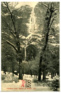 08245-Yosemite-1906-Yosemite Falls in Winter-Brück & Sohn Kunstverlag