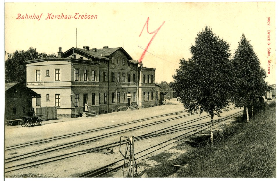 08062-Nerchau-1906-Bahnhof Nerchau Trebsen-Brück & Sohn Kunstverlag