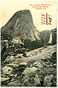 08230-Yosemite-1906-Cap of Liberty and Nevada Falls-Brück & Sohn Kunstverlag