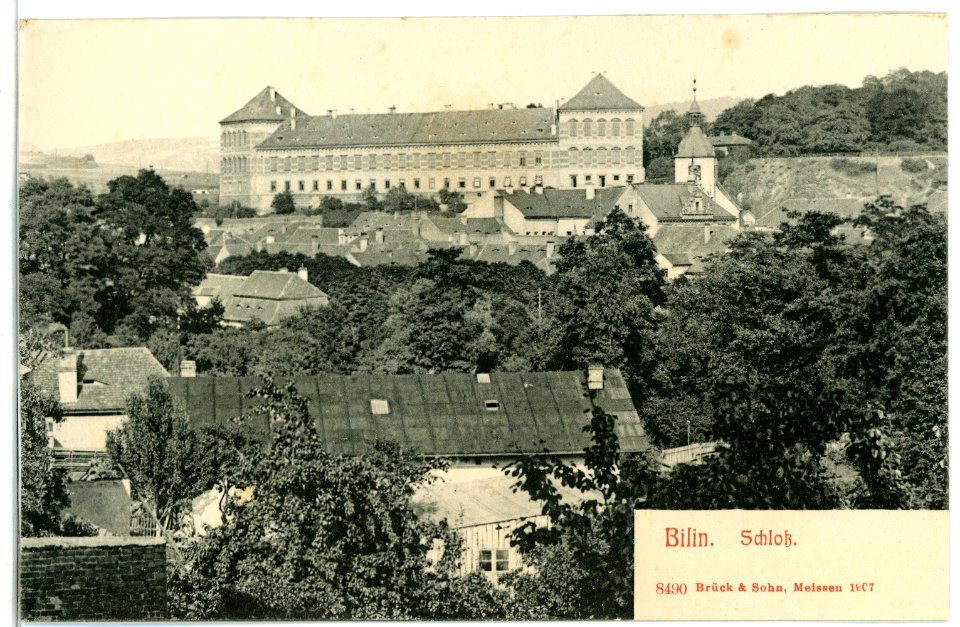 08490-Bilin-1907-Schloß-Brück & Sohn Kunstverlag