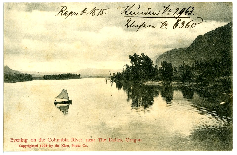08360-Oregon-1906-Evening on the Columbia River near The Dalles-Brück & Sohn Kunstverlag