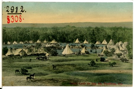 08308-Pendleton, Ore.-1906-Indian Camp on July 4th-Brück & Sohn Kunstverlag