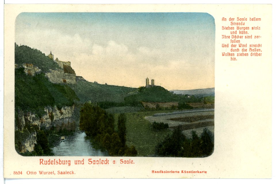 08654-Saaleck-1907-und Rudelsburg-Brück & Sohn Kunstverlag