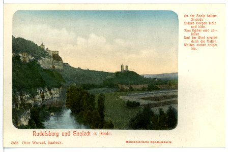 08654-Saaleck-1907-und Rudelsburg-Brück & Sohn Kunstverlag