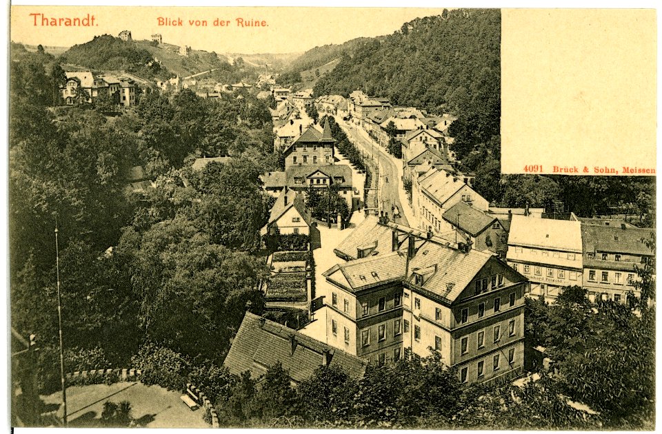 04091-Tharandt-1903-Blick von der Ruine-Brück & Sohn Kunstverlag
