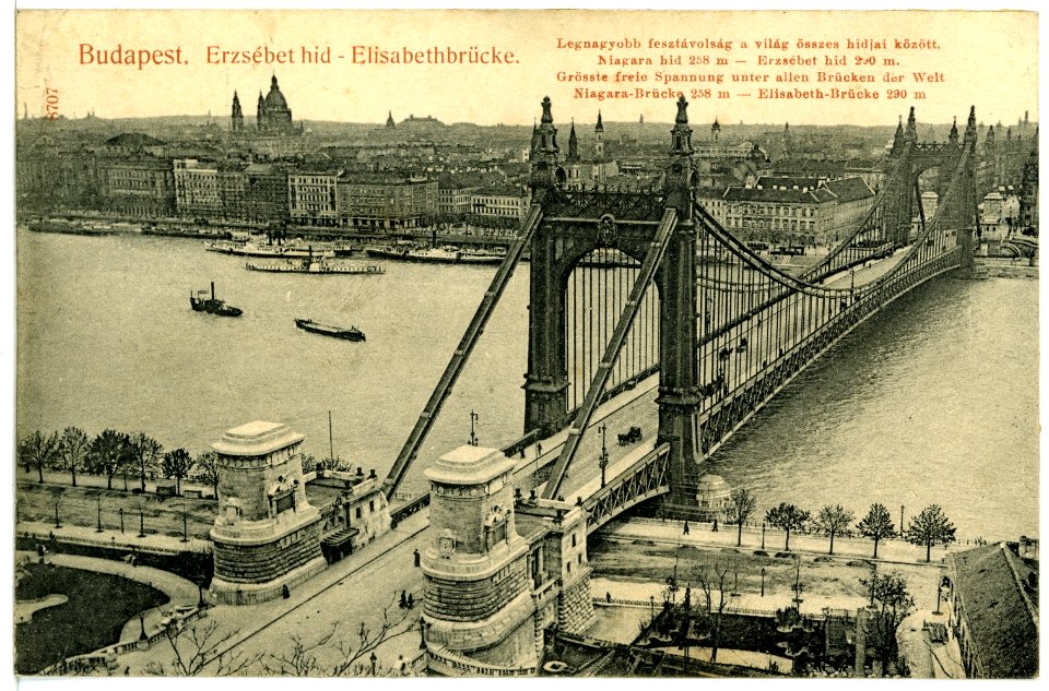08707-Budapest-1907-Elisabethbrücke-Brück & Sohn Kunstverlag