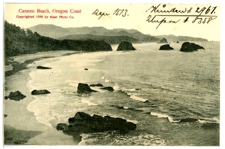08358-Oregon-1906-Cannon Beach, Oregon Coast-Brück & Sohn Kunstverlag