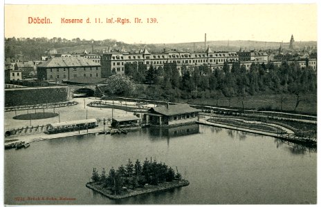 08734-Döbeln-1907-Kaserne des 11. Infanterie-Regiments-Brück & Sohn Kunstverlag