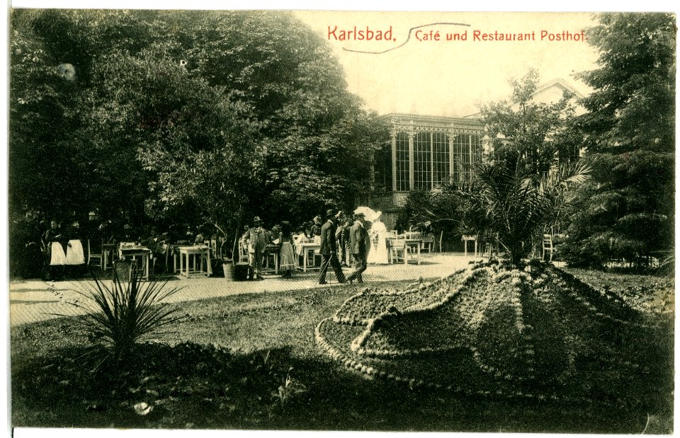 04074-Karlsbad-1903-Cafe und Restaurant Posthof-Brück & Sohn Kunstverlag