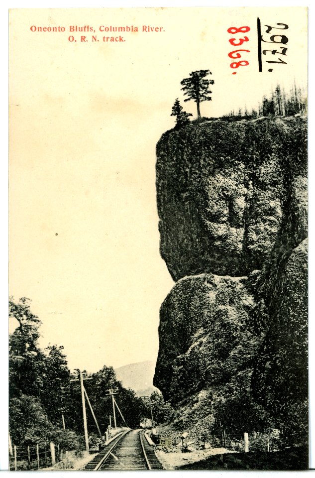 08368-Oregon-1906-Oneonto Bluffs Columbia River, Columbia River-Brück & Sohn Kunstverlag