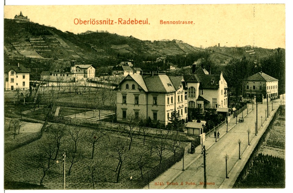 08745-Radebeul-1907-Oberlößnitz - Bennostraße-Brück & Sohn Kunstverlag