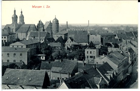 07992-Wurzen-1906-Blick von der Wenceslaikirche auf die Stadt-Brück & Sohn Kunstverlag
