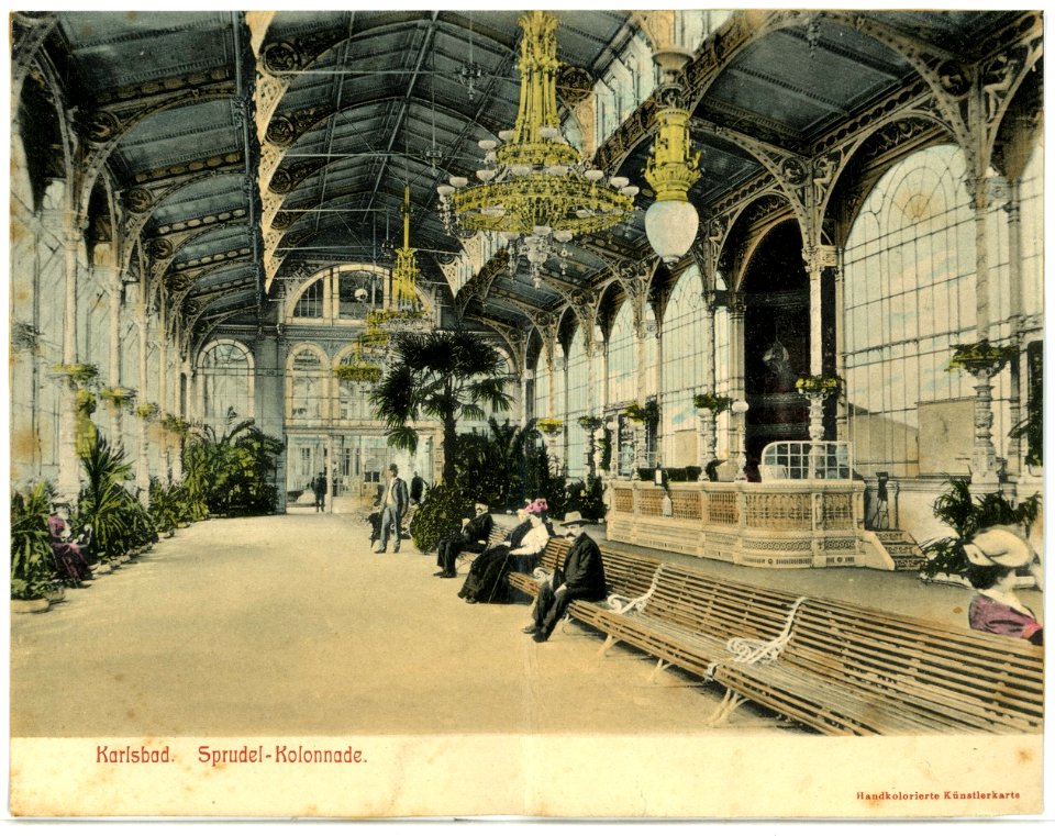 08618-Karlsbad-1907-Sprudel- Kolonade-Brück & Sohn Kunstverlag