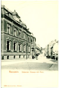 04195-Roßwein-1903-Döbelnerstraße mit Post-Brück & Sohn Kunstverlag