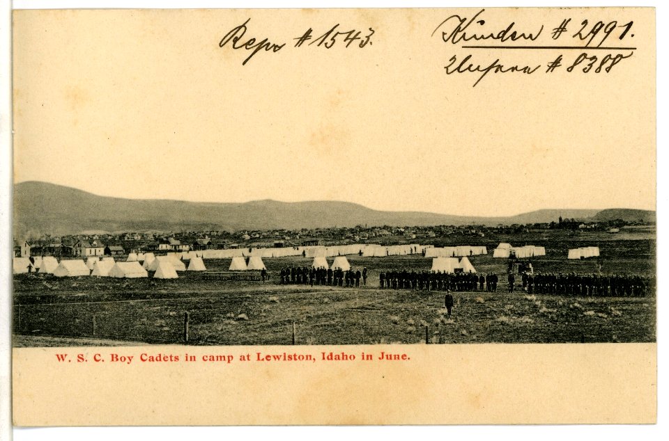 08388-Lewiston, Idaho-1906-W. S. C. Boy Cadets in camp at Lewiston, Idaho in June-Brück & Sohn Kunstverlag