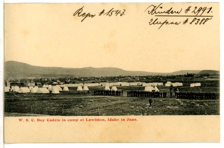 08388-Lewiston, Idaho-1906-W. S. C. Boy Cadets in camp at Lewiston, Idaho in June-Brück & Sohn Kunstverlag