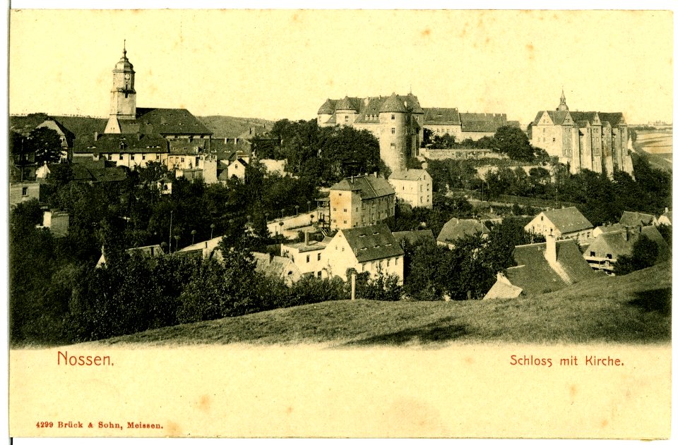 04299-Nossen-1903-Schloß mit Kirche-Brück & Sohn Kunstverlag