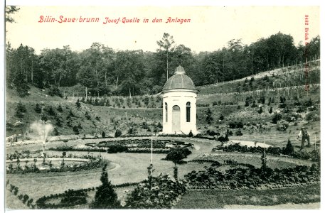 08482-Bilin-1907-Sauerbrunn Josef-Quelle mit Anlagen-Brück & Sohn Kunstverlag