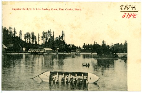 08194-Fort Canby, Wash.-1906-Capsize Drill, U.S. Life Saving Crew-Brück & Sohn Kunstverlag