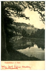 08574-Rudelsburg-1907-Blick zur Rudelsburg-Brück & Sohn Kunstverlag