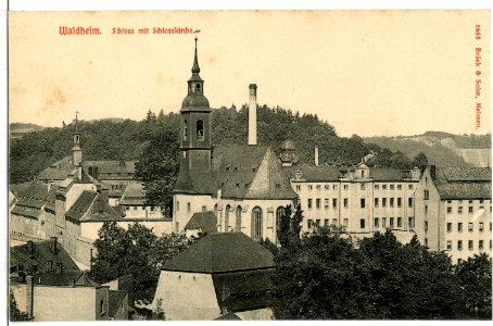 08688-Waldheim-1907-Schloß mit Schloßkirche-Brück & Sohn Kunstverlag